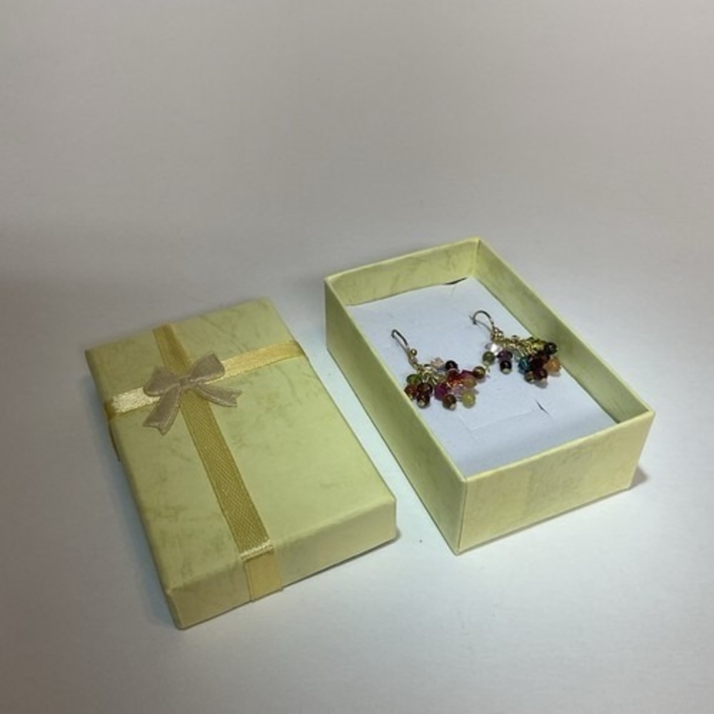 NWT Pannee‎ Multi-Dangling Multi-Color Glass Bead Drop Pierced Earring Thailand